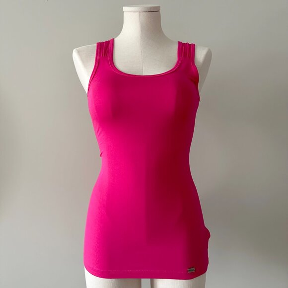 Buffalo David Bitton Hot Pink Tank Top Womens Size S Y2K - Picture 1 of 7